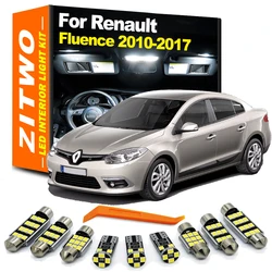 ZITWO 12Pcs LED Interior Light License Plate Lamp Kit For Renault Fluence 2010 2011 2012 2013 2014 2015 2016 2017 Accessories