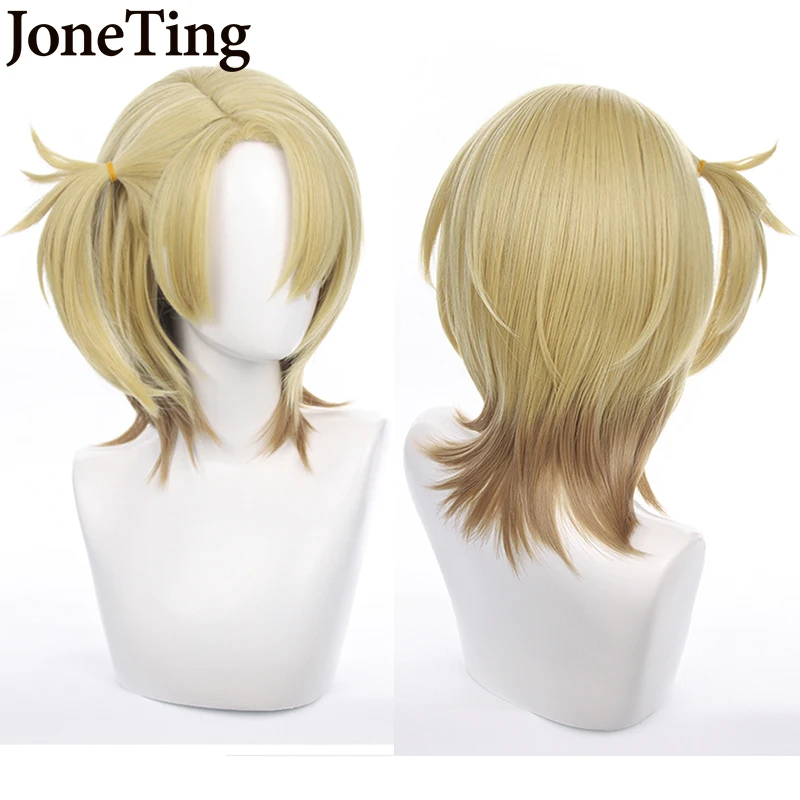 JT Synthetic Luca Kaneshiro Cosplay Wig Hololive VTuber NIJISANJI Luxiem Coaplay Wig Short Brown Hair Wig Unisex Role Paly