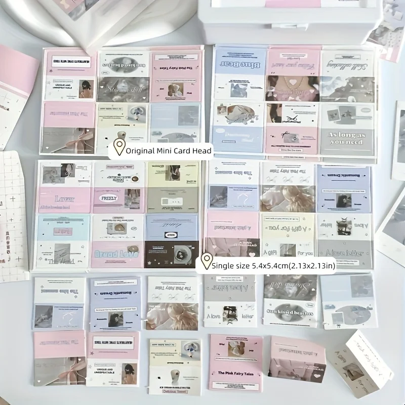 30 قطعة من البطاقات الصغيرة المطوية مع خطوط التجعيد - حاملات ملصقات على طراز INS لتغليف الهدايا، 5 أوراق من الملحقات الورقية الإبداعية