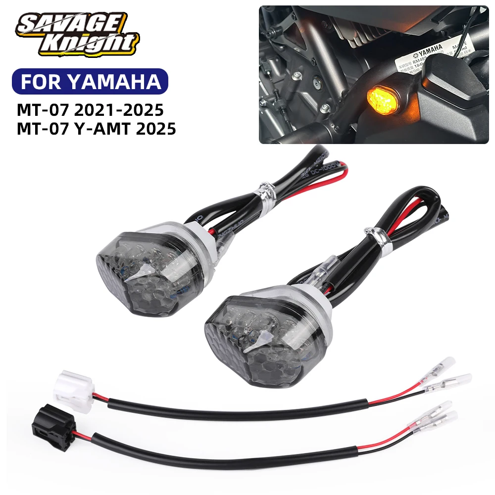 

2025 MT07 Front Rear Turn Signal Blinker Light For Yamaha MT-07 MT 07 Y-AMT 2014-2024 Flush Mount Micro Indicator Flasher Lamp