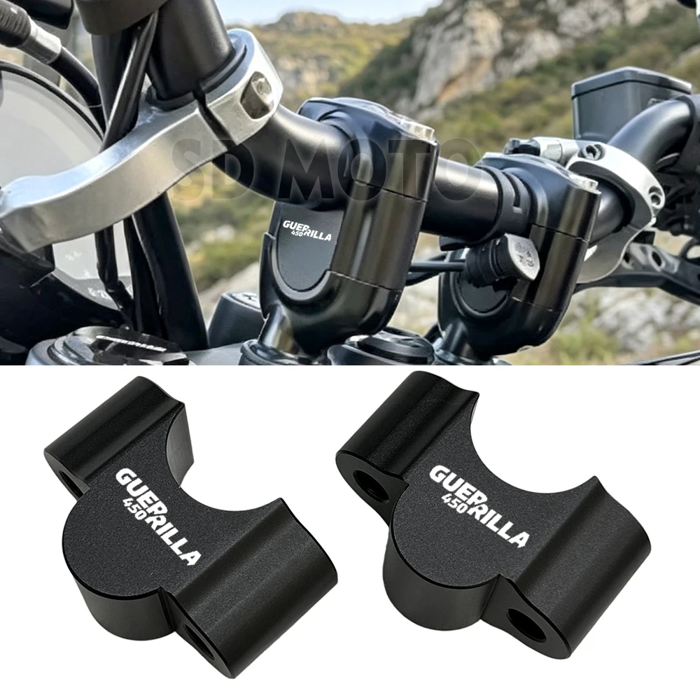 Motorcycle Handlebar Riser Mount Handle Bar Clamp Rise Extend Adapte GUERRILLA450 Riser Clamps Fit For GUERRILLA450 2024 2025