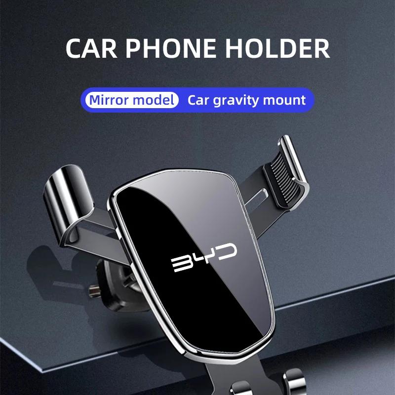 Car Phone Holder Universal Car Air Outlet Cellphone Mount Clip For BYD Tang F3 E6 Atto 3 Yuan Plus Song Max F0 G3 I3 Ea1 Dmi