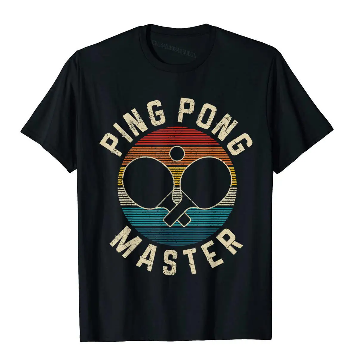 Ping Pong Master Vintage Table Tennis Player Funny Gift T-Shirt  On Sale Gothic Tops & Tees Cotton Top T-Shirts Camisa