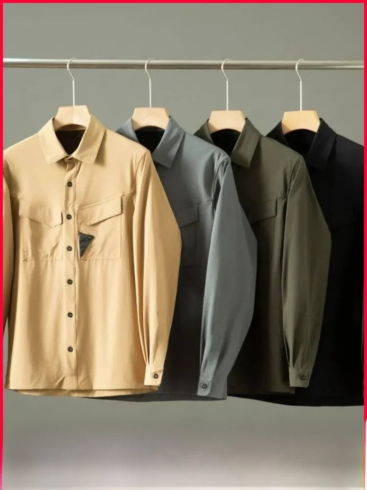 

Мужская рубашка с длинным рукавом, 3D-крой, для активного отдыха, дышащая, быстросохнущая, износостойкая, весна-лето, повседневный стиль, нейлоновая ткань