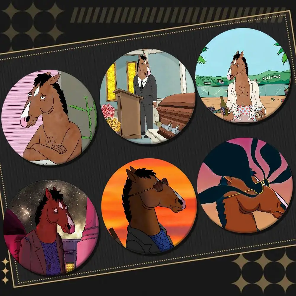 BoJack Horseman Anime Abzeichen Pins Anstecknadeln Hut Pins Broschen Geschenke Dekor Rucksäcke
