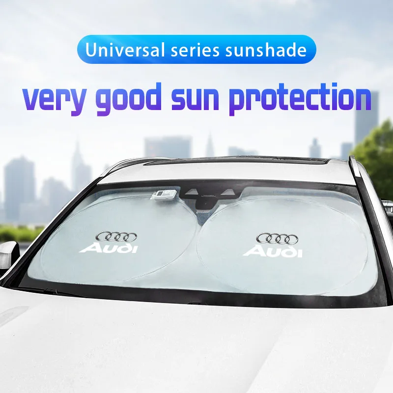 Car Accessories Windshield Sun Shade Visor UV Protection Shield For Audi Quattro A3 A4 A6 A5 Q5 A1 Q7 Q3 Q2 Q8 A7 A8 TT S1 SQ5