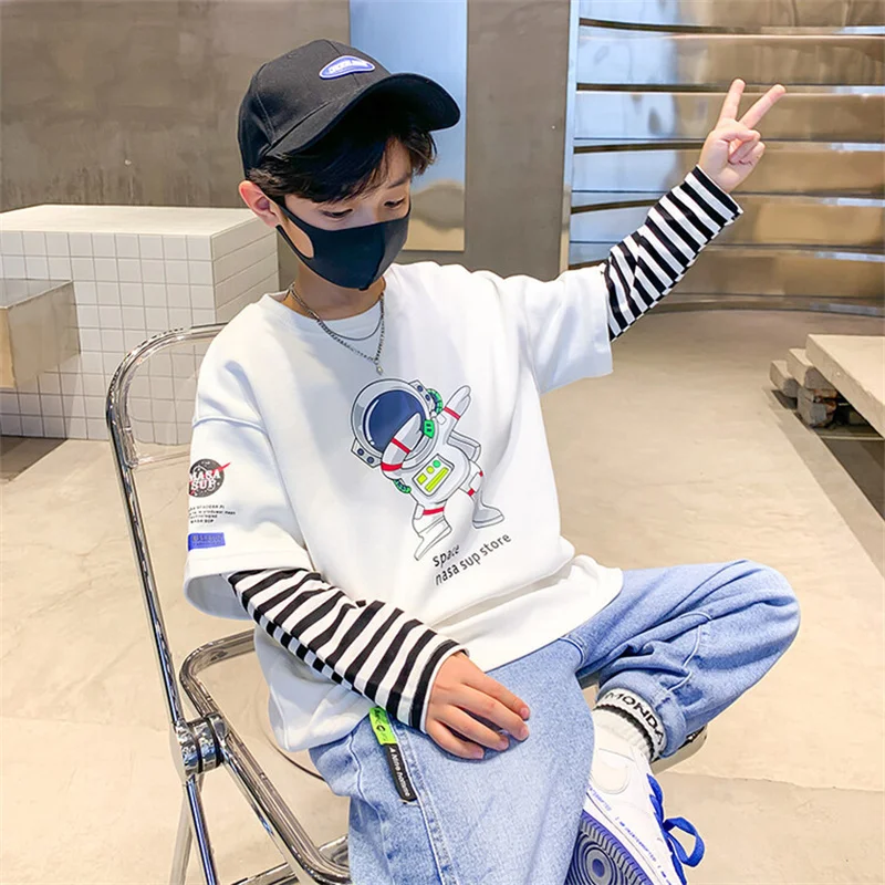 

Boys Hoodies Sweatshirts Jacket Overcoat 2022 Cartoon Spring Autumn Top Pullover Tops Cotton School Pullover Baby's Kids Childre