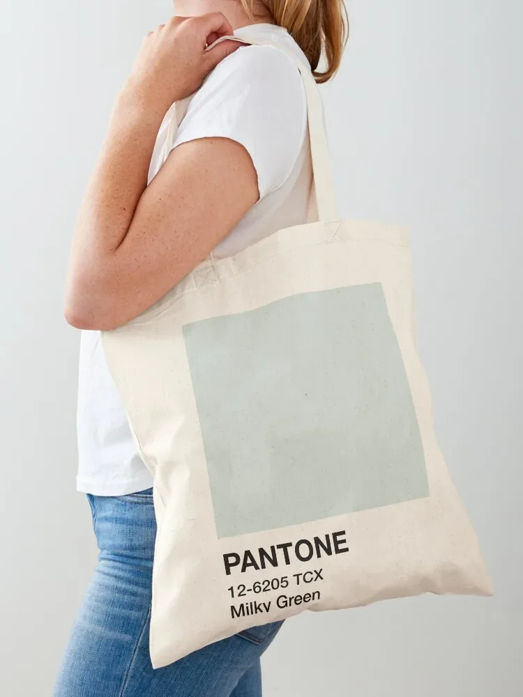 

Pantone Milky Green Tote Bag Big bag women eco pack tote bags cloth bags shopper bag women canvas