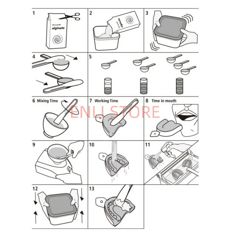 Zhermack Dental Material Alginate Impression Powder Teeth Chromatic Alginate Impression Materials for Dental Laboratory