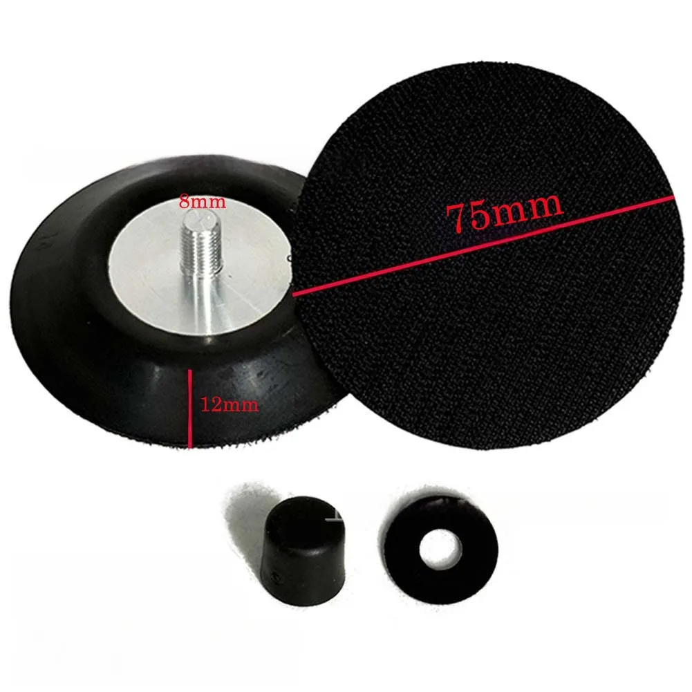 Black 3 inch PU Polishing Backing Pad Compatible with For 9403 Pneumatic Grinder 7125 Air Sander for robust Construction