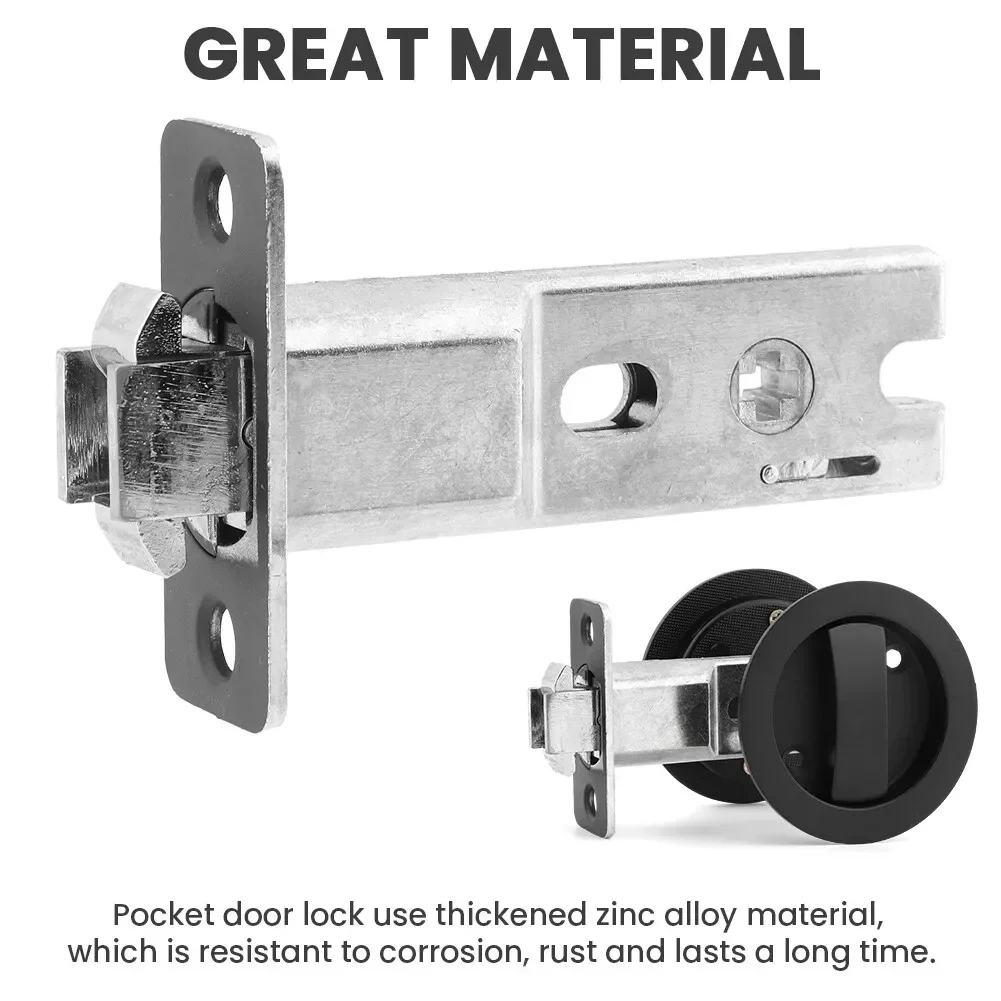 For Bathrooms Contemporary Door Lock Breakage Resistant Color Indication Double-sided Design Easy Installation