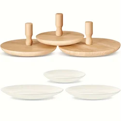 3pcs Pottery Molds 7.5'', 8.5'', 9.5'' Plaster Molds with Handle for Pottery Top Forms for DIY Bowls Plate Dish Slump Press Mold