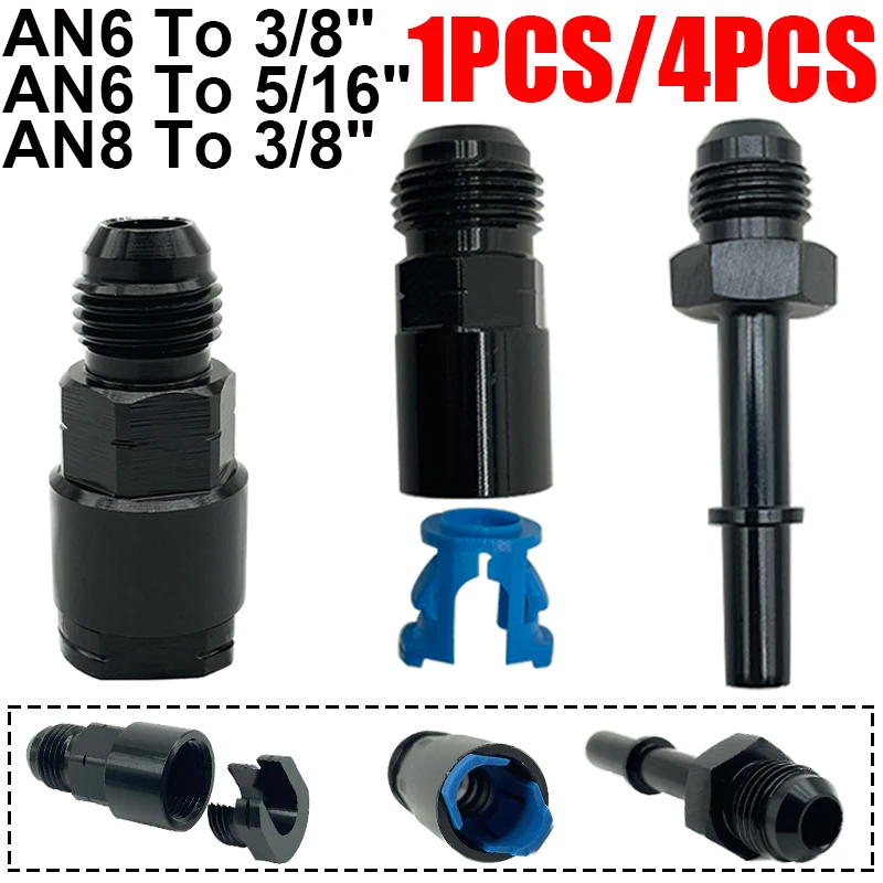 1x/4x Quick Connect 6AN/8AN AN6/AN8 AN-6/AN-8 Male To 3/8