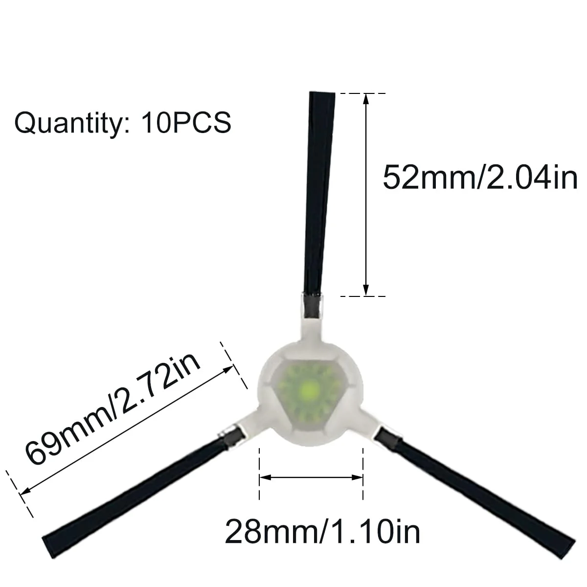 For Lefant M210 / M210S / M210B / M210P / M213 / OKP Life K2 / K3 / K4 / K5 /  MOOSOO MT501 Robot Vacuum Parts Side Brushes