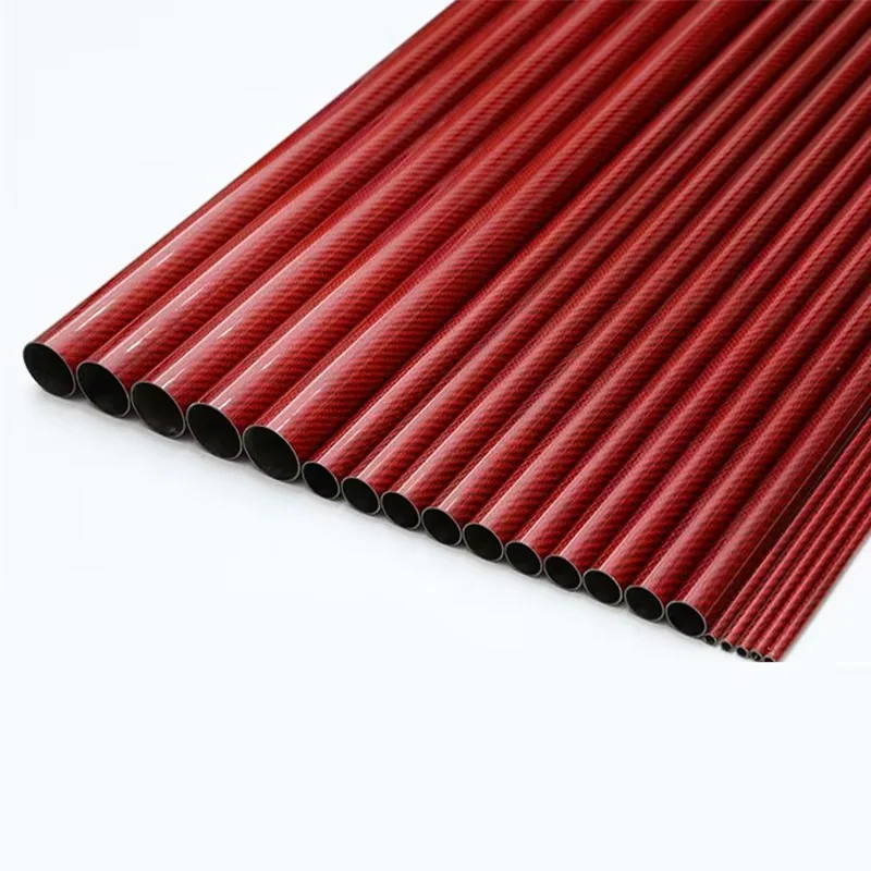 1PCS 500mm Length Colorful Carbon Fiber Tube  OD 20-30mm High Strength Corrosion Resistant Durable for Kite Skeleton Making