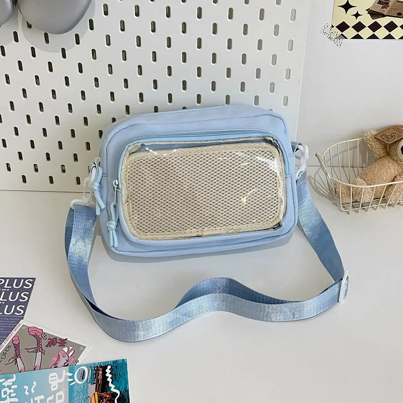 Neue Süße Mini-Ita-Schultertasche für Mädchen, Transparente Comic-Tasche, Kleine Crossbody-Tasche für Handy, DIY-Display-Puppen-Abzeichen-Handtasche – Detail 8