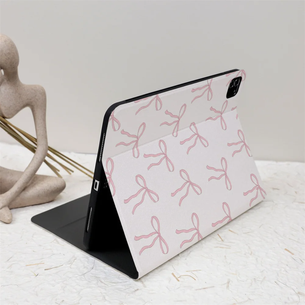 Pink Bow With Pencil Holder Funda Case for iPad Air 5th 4th 10.9 iPad Pro 11 10.2 8 9 th Air 3 pro10.5 10th 2022 Silicone Case