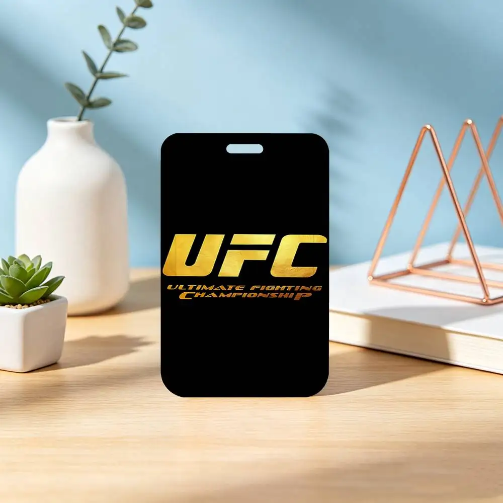 U-UFC Logo ID Badge Holder With Lanyard Neck Strap For Office School Name Card Credentials Case - view 6