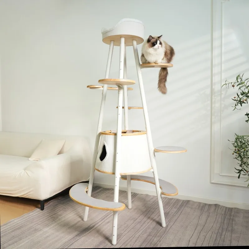 Easy-to-Clean Removable Large Cat Tree Tower Washable Fabric Multi-Level Perch For Cat Climbing Factory Direct Sale Bulk
