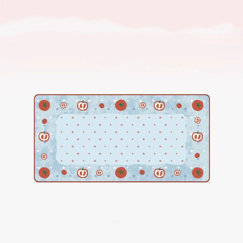 PU Leather Mouse Pads Desk Mat For Office Korean Fashiy Blue Tomato Stars Gaming Waterproof Non-slip Computer Pad Keyboard Pads