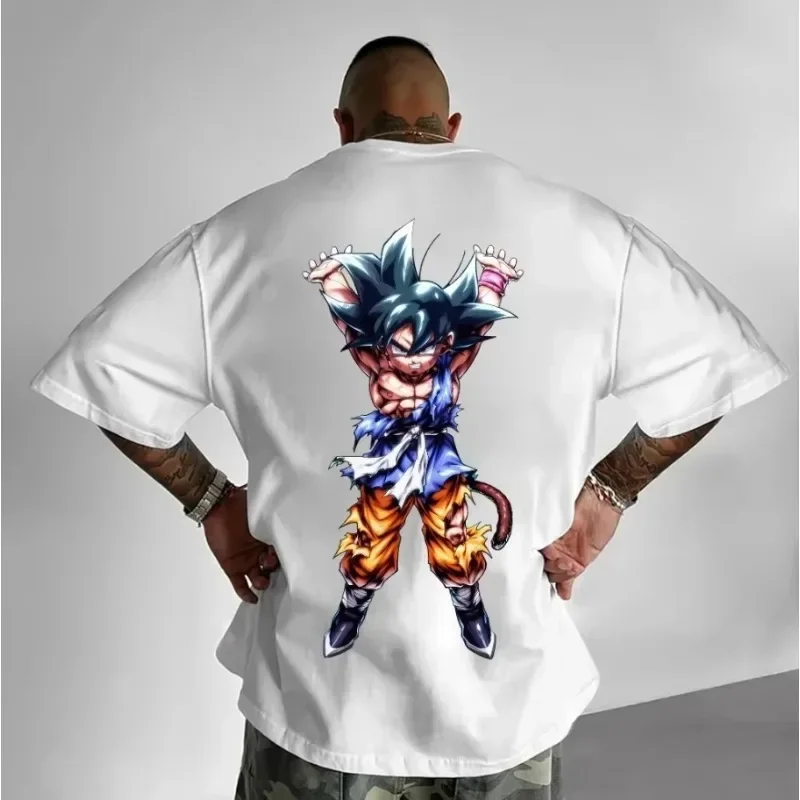 

Летняя футболка с короткими рукавами Dragon Ball, анимационная периферия Wukong с принтом, летний тяжелый топ из чистого хлопка, мужской тренд