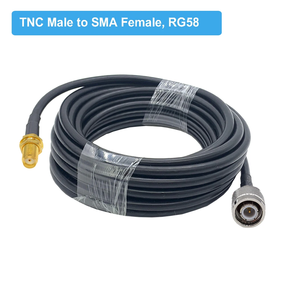 BEVOTOP TNC męski do SMA męski / żeński Seria RG58 Pigtail 50 Ohm Kabel koncentryczny RF Przedłużacz RG58 Zworka 50CM 5M 10M 30M — zdjęcie 5
