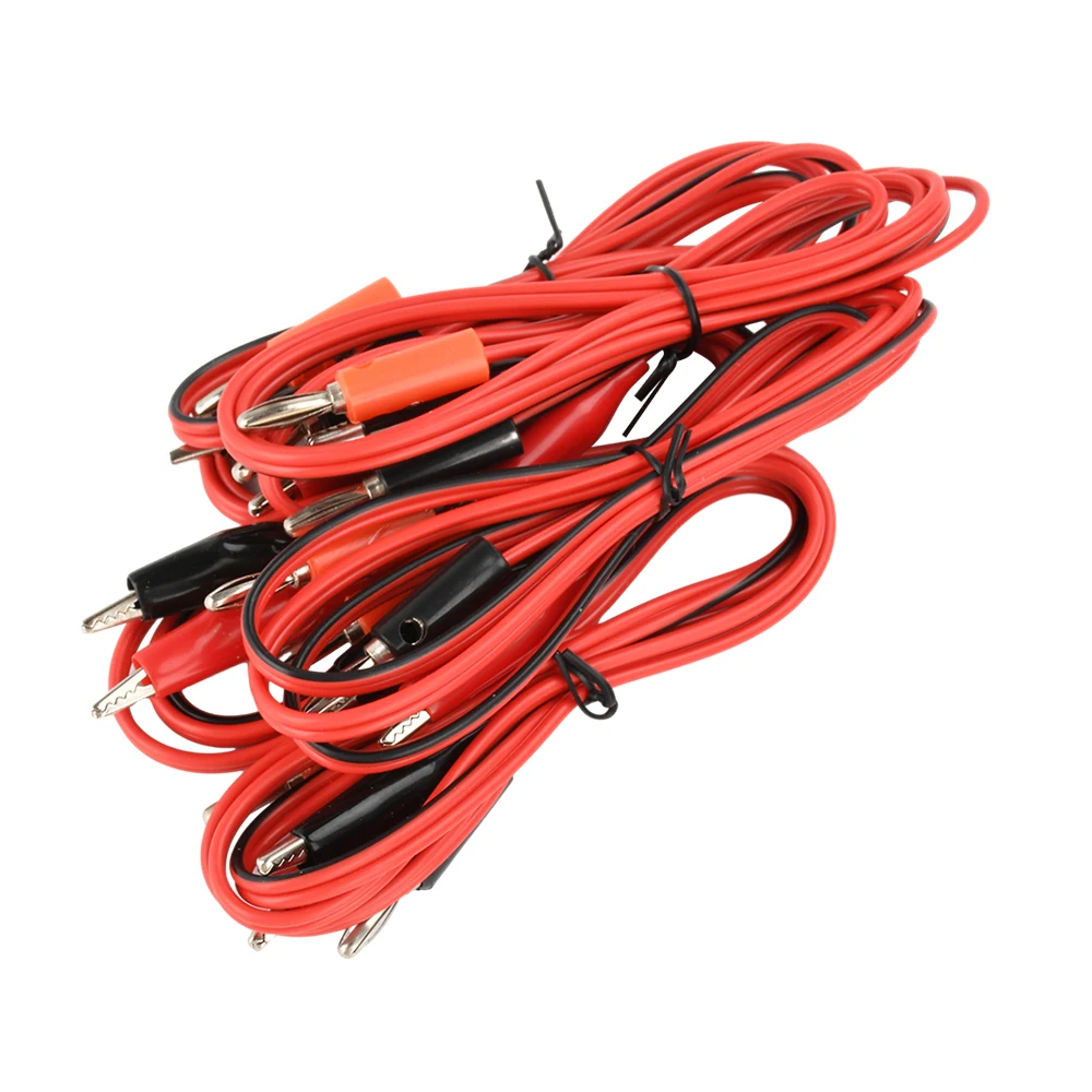 5 pièces 4MM fiche banane à pinces Crocodile fils de Test Kit pinces Crocodile jeu de fils de cuivre pour les tests électriques