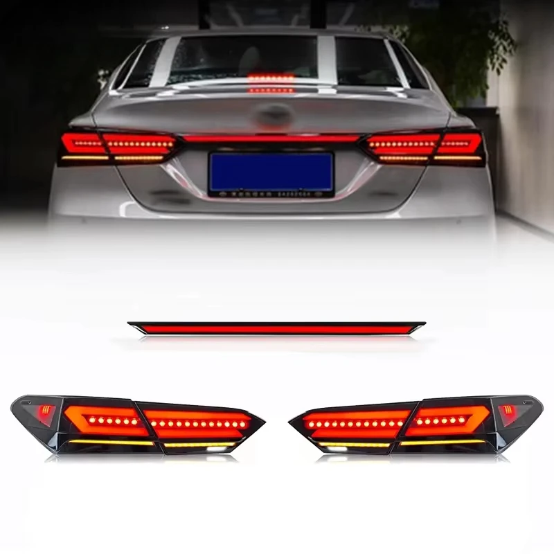 

Car Tail Lamp Tail Light Modified LED Plug-and-play Trunk Rear Lamp Through Taillamp Taillight for 8Th Camry 2018-2022cus