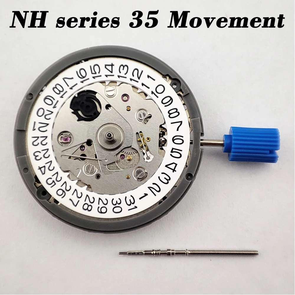 NH35 Movement Black White date 3 o 'clock position date Japan Genuine NH35 Automatic Mechanical Movement Precise travel time