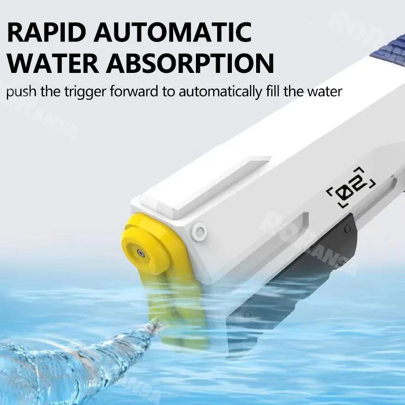 Electric Water Gun  for Adults Kids High-pressure Strong Energy Action Automatic Water Spray Beach Pool Outdoor Toys