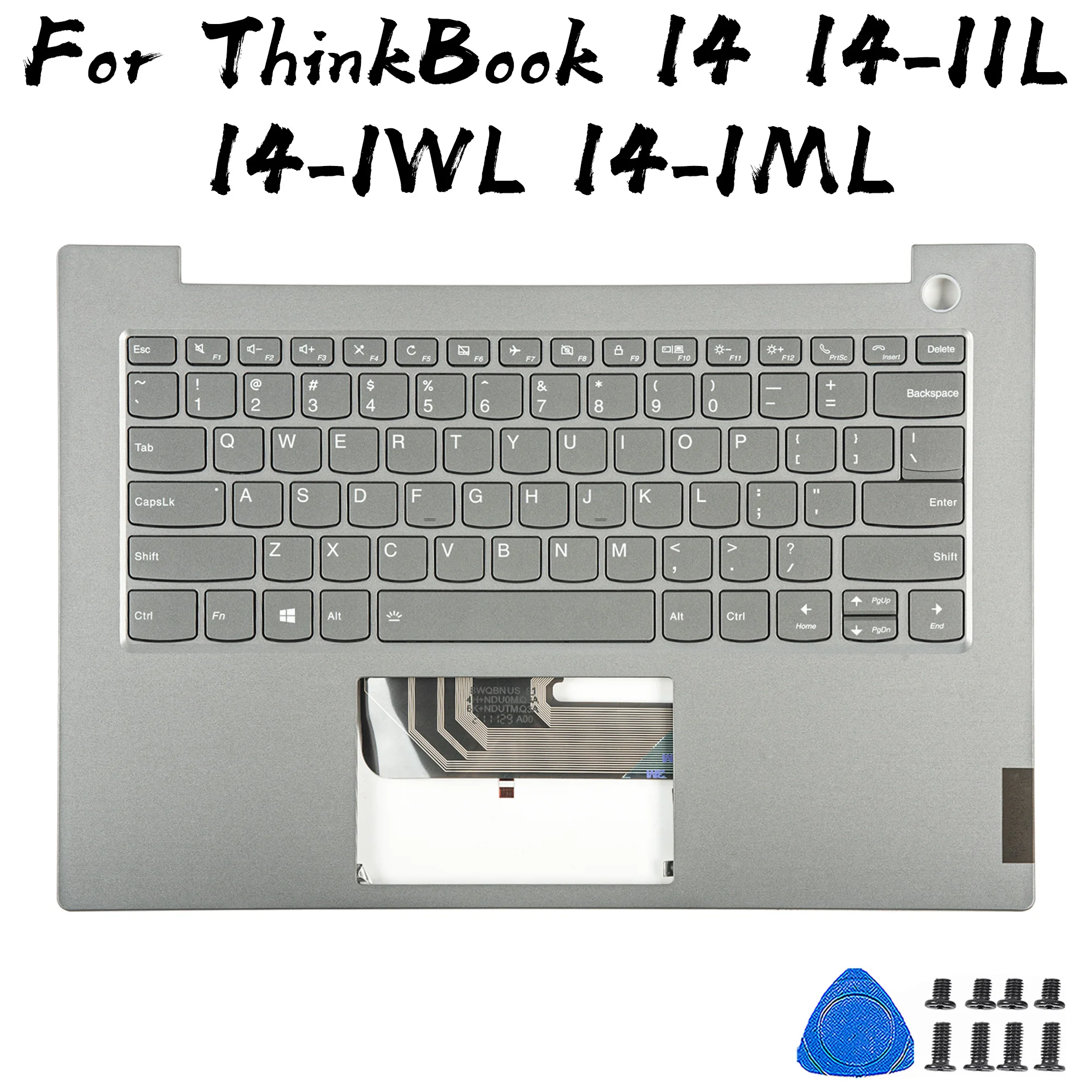 

Новые чехлы для ноутбуков США для Lenovo Thinkbook 14 IML 14 IIL 14 IWL английская клавиатура серебристо-серая лента версия с подсветкой