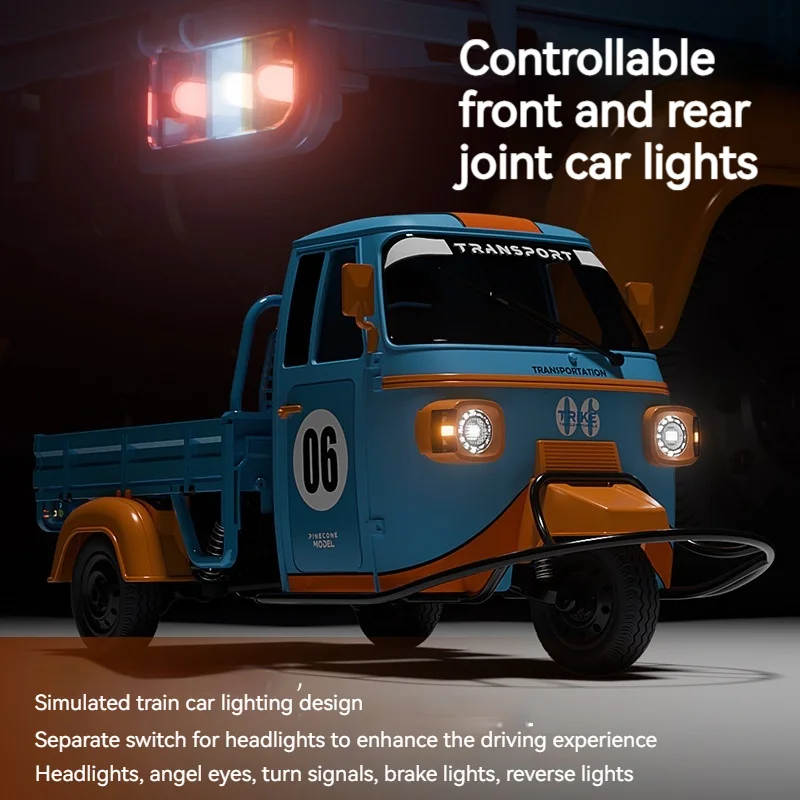 Nuovo Piaggio 1:10 Auto telecomandata a tre ruote motrici posteriori completamente proporzionale ad alta velocità modello di auto telecomandata giocattolo