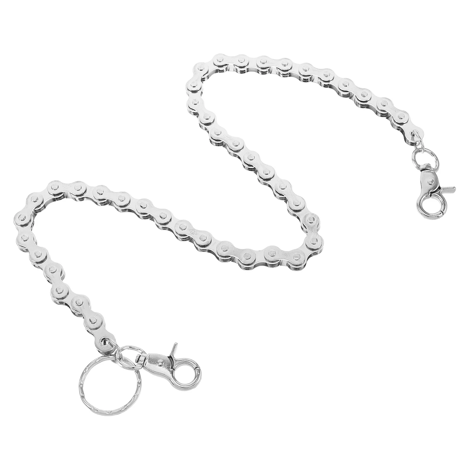 Trendy Hip Hop Chain for Jeans Stylish Bike Chain Pant Hanging Decoration Punk Design Long Lasting Material Easy to Attach