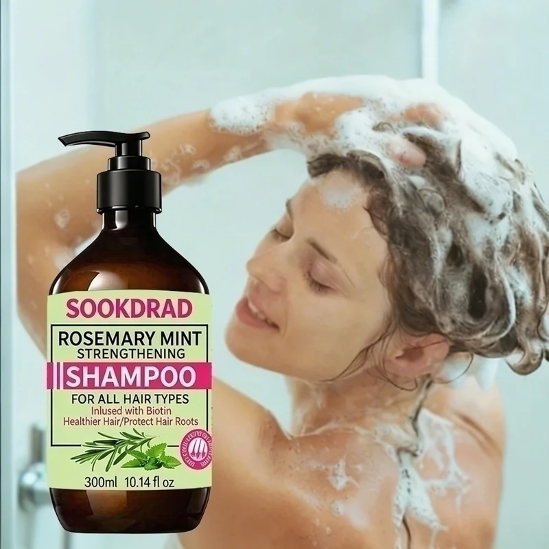 Rosemary Mint Hair Shampoo Refreshing Oil Control Scalp Cleansing Daily 300ml