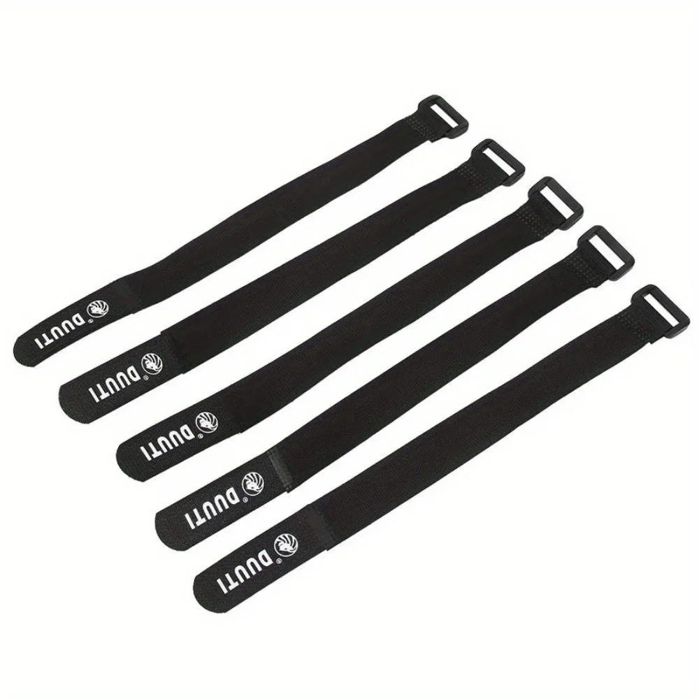 

5Pcs Bike Tie Fixed Strap Cable Tie Fishing Rod Tie Holder Strap Suspenders Fastener Hook Loop Ties