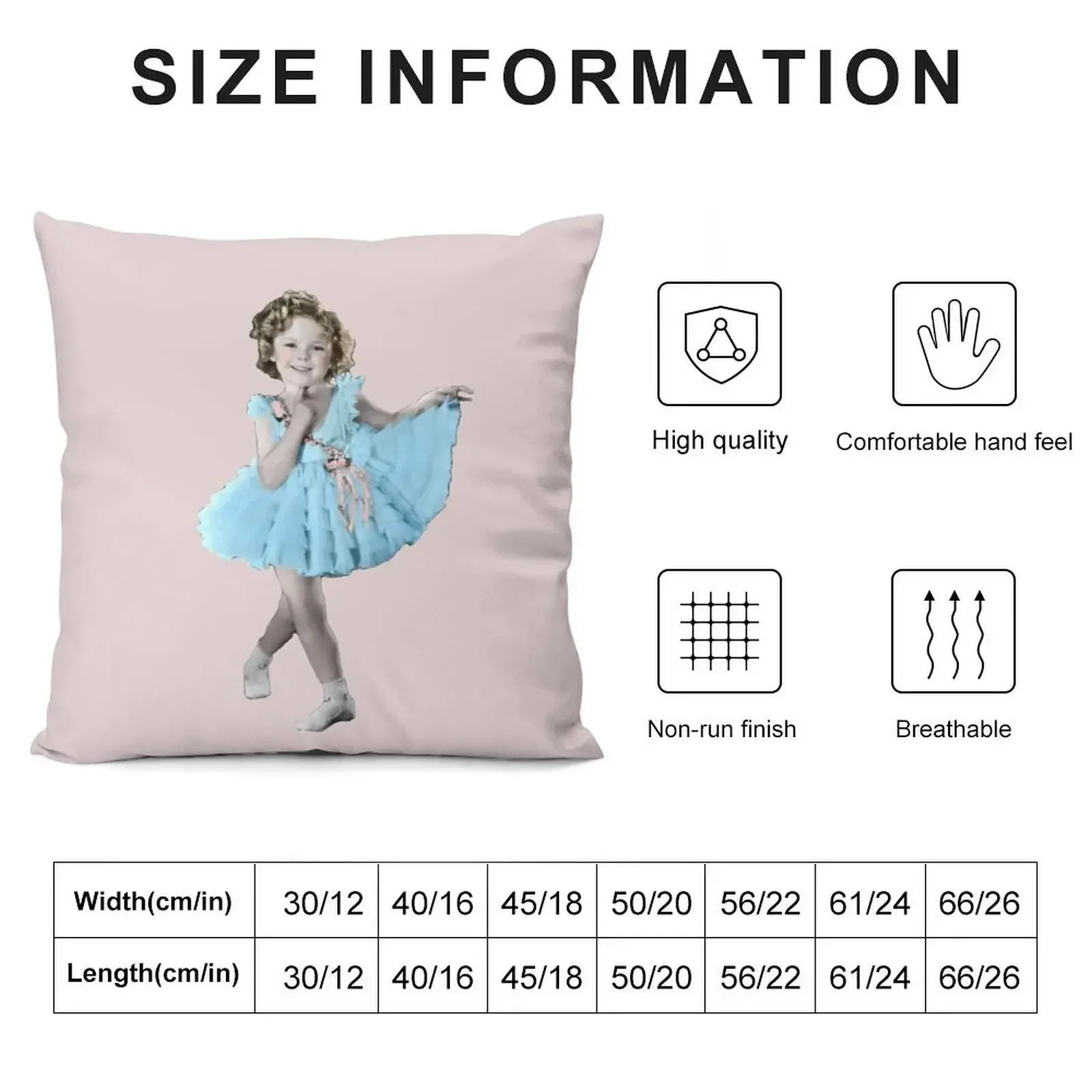 Shirley Temple Frills Throw Pillow Cushions For Decorative Sofa Christmas Pillowcase pillow