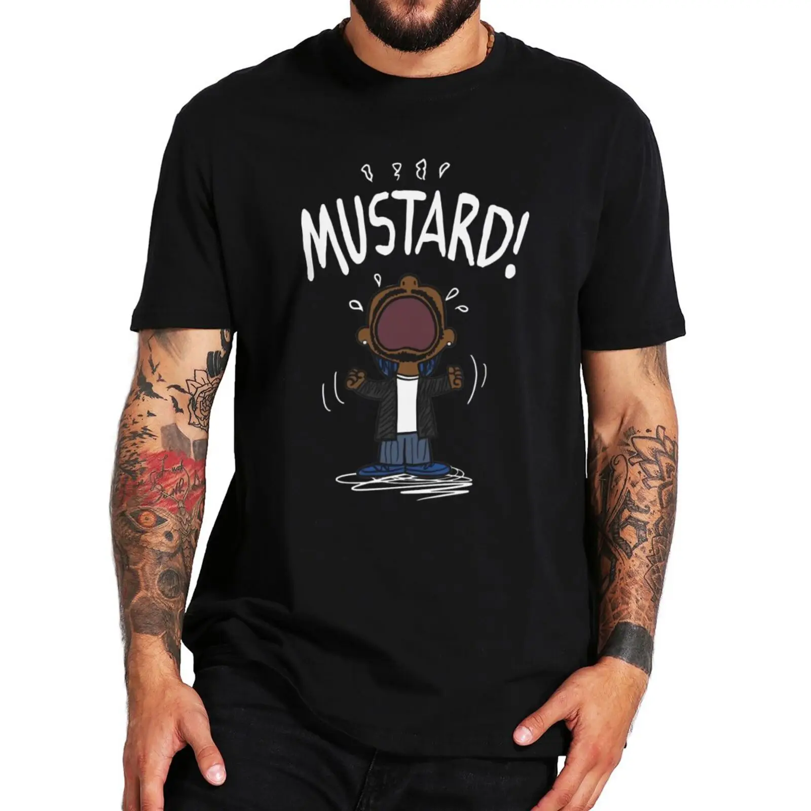 Funny Mustard Meme T Shirt Hip Hop Music Lovers Gift Tee Tops 100% Cotton Casual Soft Unisex T-shirts EU Size