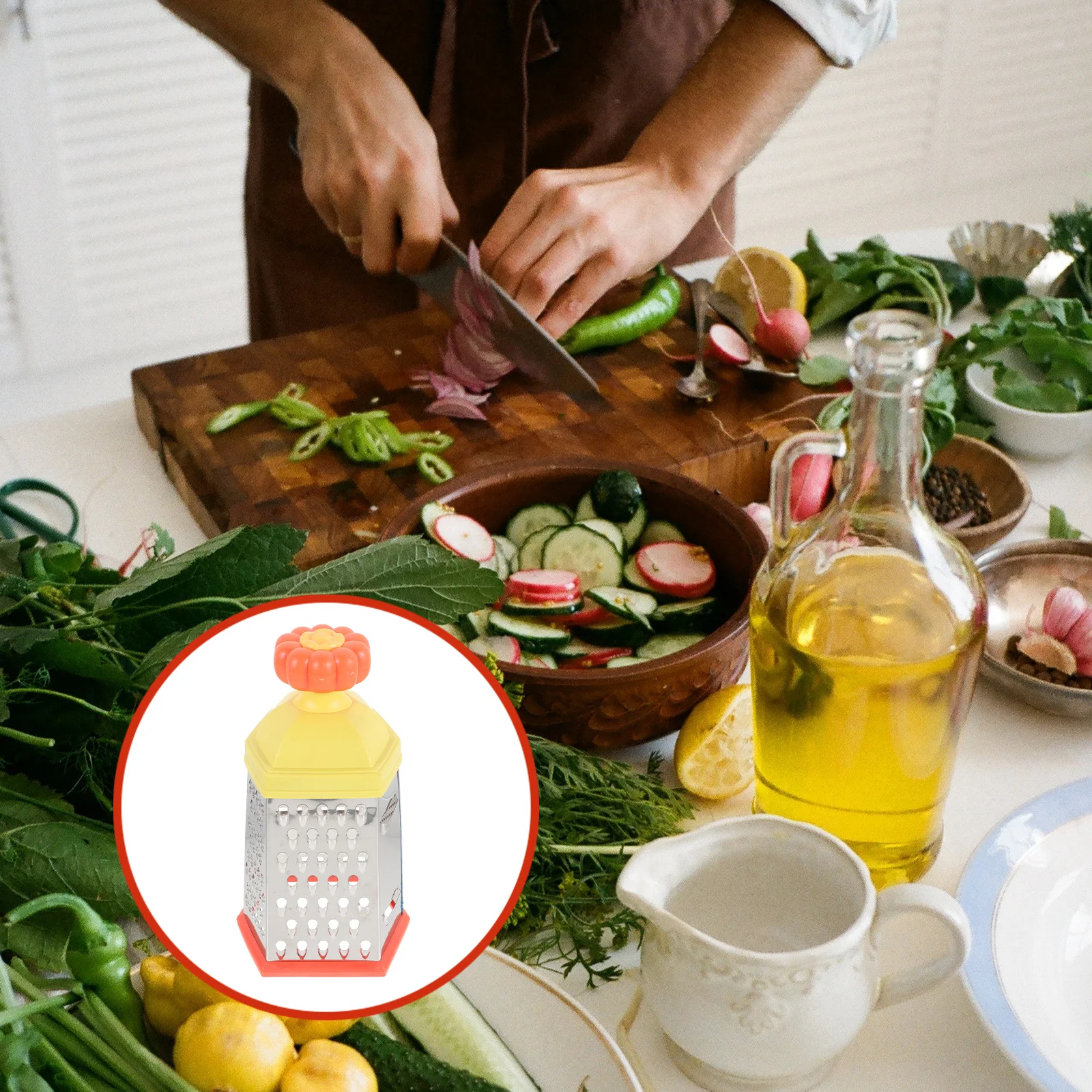 

Stainless Steel Vegetable Grater 6 Sides Kitchen Tool Shredding Slicing Grinding Practical Time Saving Labor Saving