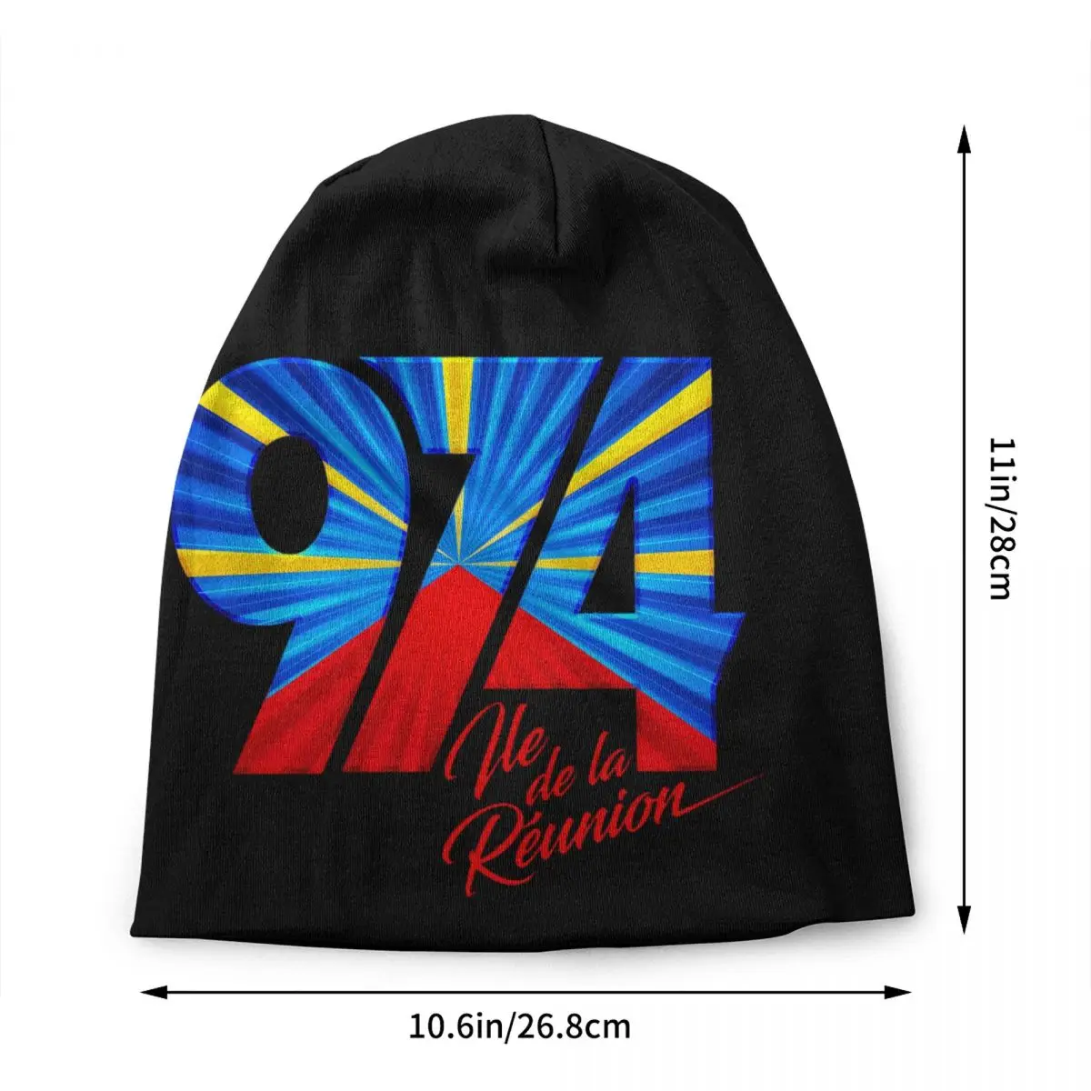 974 Reunion Island Logo Skullies Beanies Caps Unisex Winter Knitting Hat Hip Hop Reunionese Proud Bonnet Hats Outdoor Ski Cap