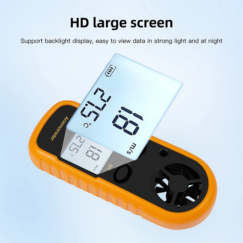 Per DJI Mavic 3/2/Air 2/2S/Mini 3 Pro/FPV/Avata Drone volo strumento di misurazione della velocità del vento accessori anemometro digitale