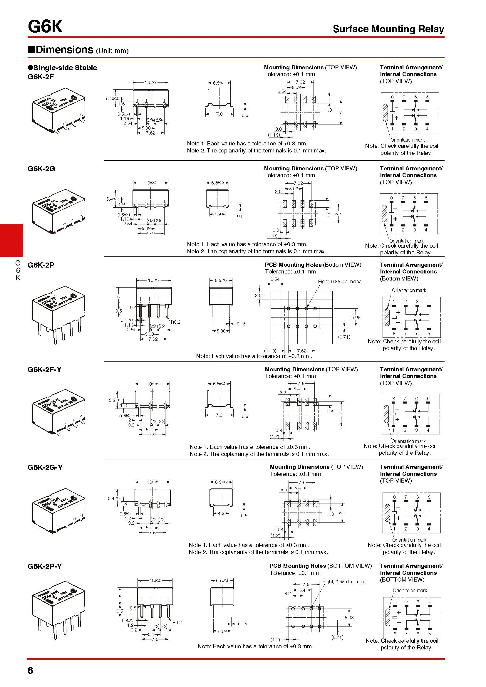 OMRON G6K-2F-Y-3V Einzelrelais 4,5V 5VDC 12VDC 24VDC RF 8PIN 1A - 2G 2F Authentische Original Elektronische Komponente – Detail 6