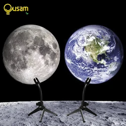 Earth Moon Projector Lamp Bracket Night Light Moon Lamp USB Rotatable Christmas Gift Room Decoration Projector Light