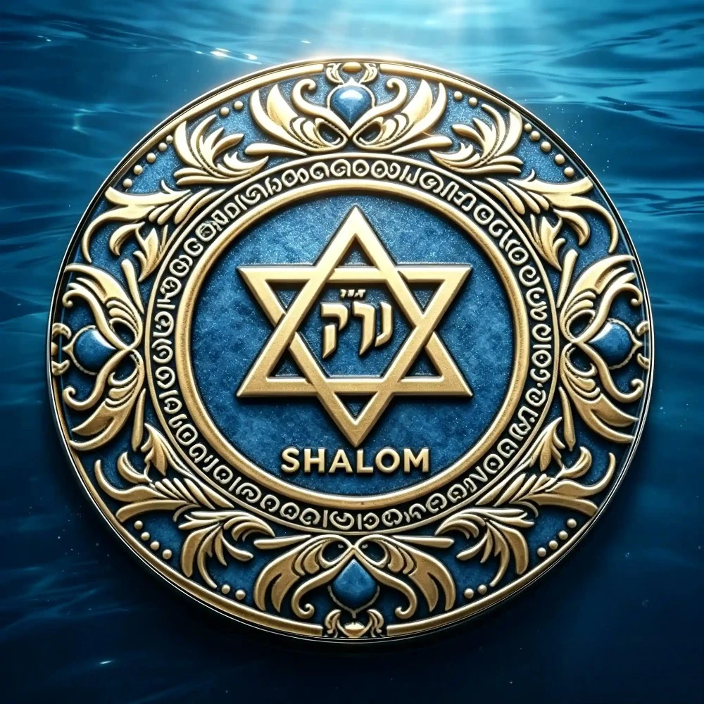 CIFBUY Vintage Star Of David Hebrew Aluminum Wall Art Waterproof Durable Home Office Room Decor