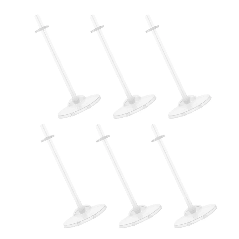 6 قطع من حوامل العرض الشفافة لحاملي الدعم الواضحة، حامل دعامة لشخصية الحركة، سهل التجميع للمتجر و