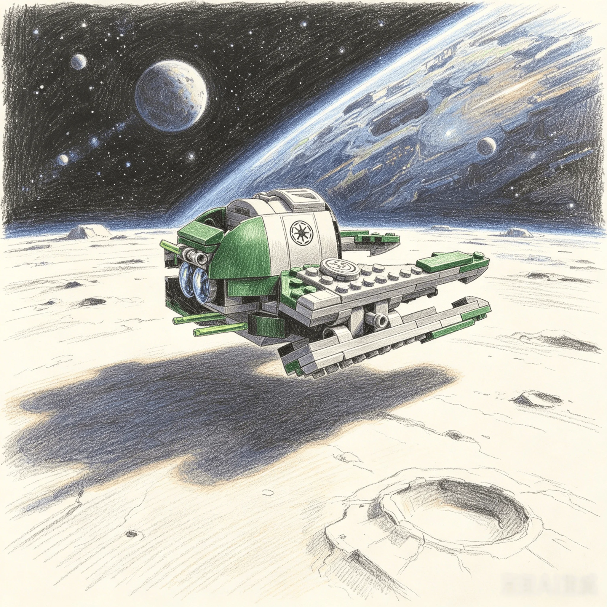 

Moc fighter Spaceship Model Home Ornament assembly model building block decorative toy, creative adult holiday and birthday gift