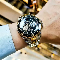 AOKULASIC Automatic Luxury Watch Men's Top Brand Watch Stainless Steel Strap Men's Watch Waterproof Clock relogios masculino