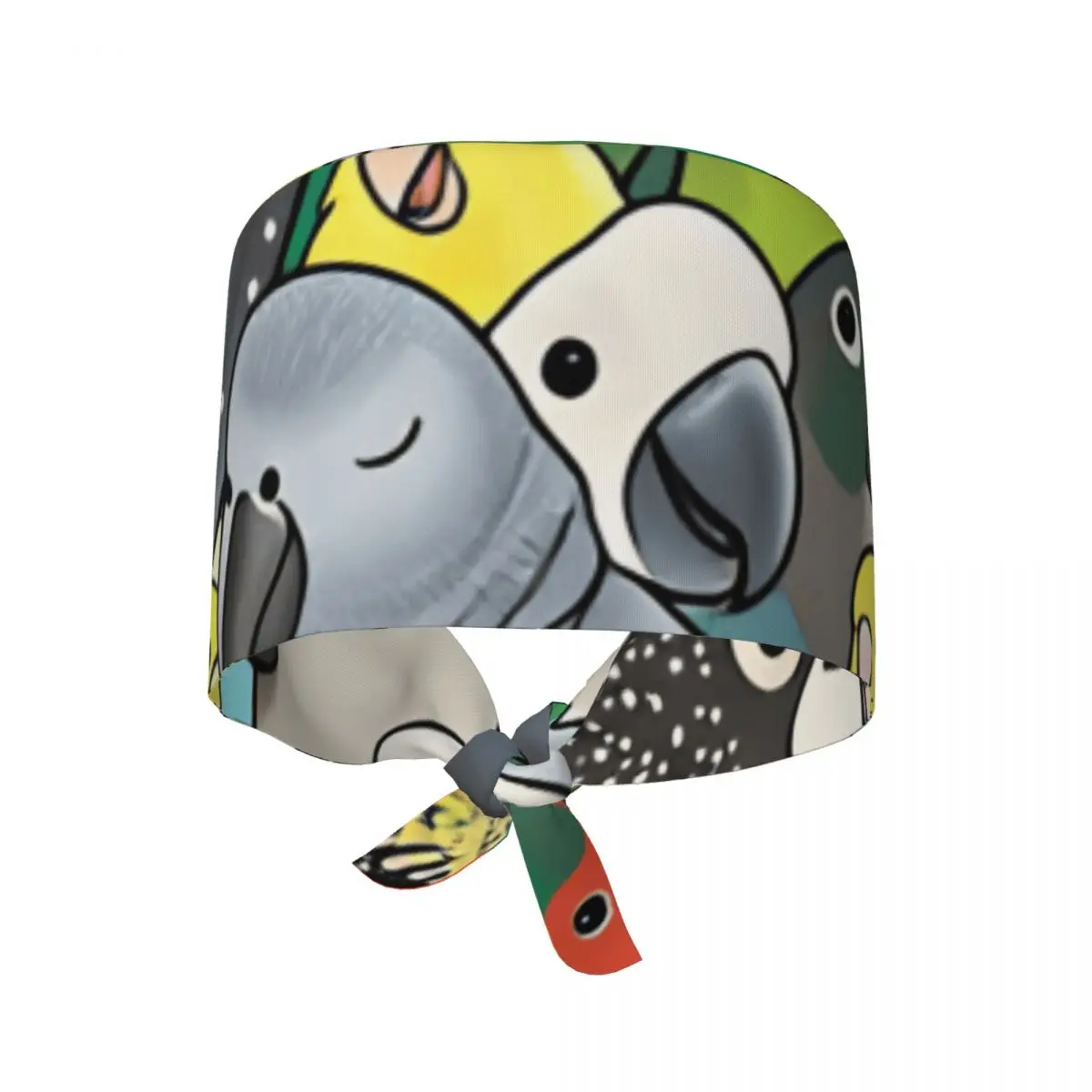 Scrub Caps Parrot Party Poster Nurse Hats Men Women Fashion Medical Hat Comfortable Tie Back Working Cap