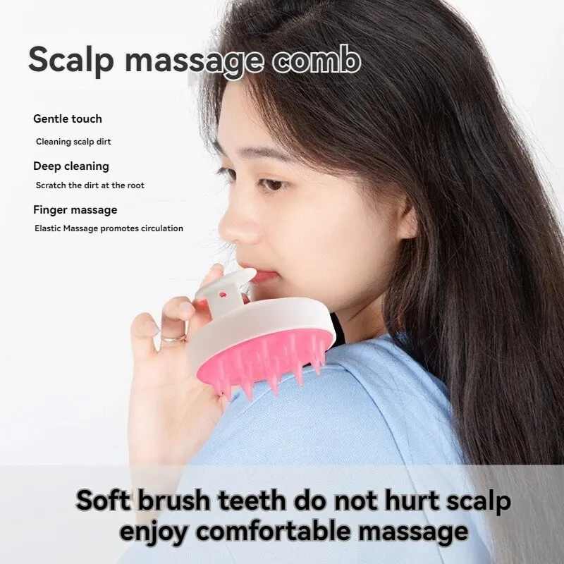 Massage Comb Scalp Cleansing Soft Bath Massage Brush Adult Baby Shampoo Massage Comb Silicone Comb Hairdressing Tools