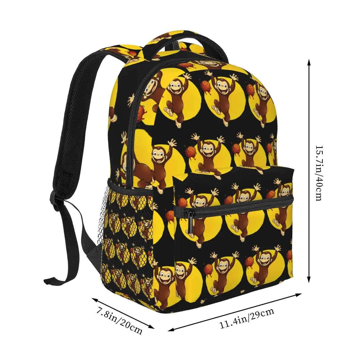 Funny And Cute Curious George Monky Backpack Hot Sale Daypack Large Capacity Boys Girls BookBag School Bag Shoulder Bags