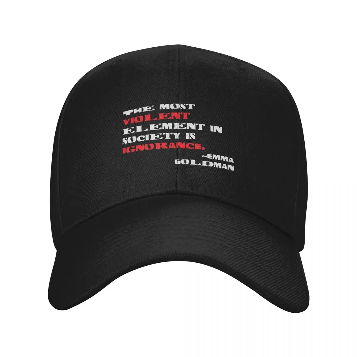 العنصر الأكثر عنيفة في المجتمع هو الشاعل إيما جولدمان إقتباس قبعة بيسبول قبعة الصيد قبعة الشاطئ فتاة الرجال